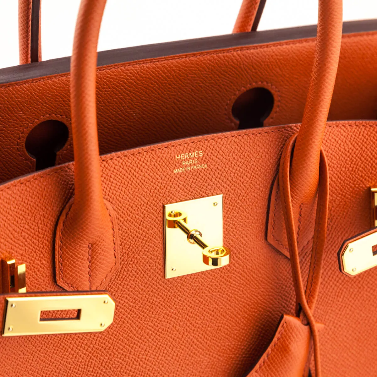 Hermes Orange Terre Battue Epsom Birkin 30