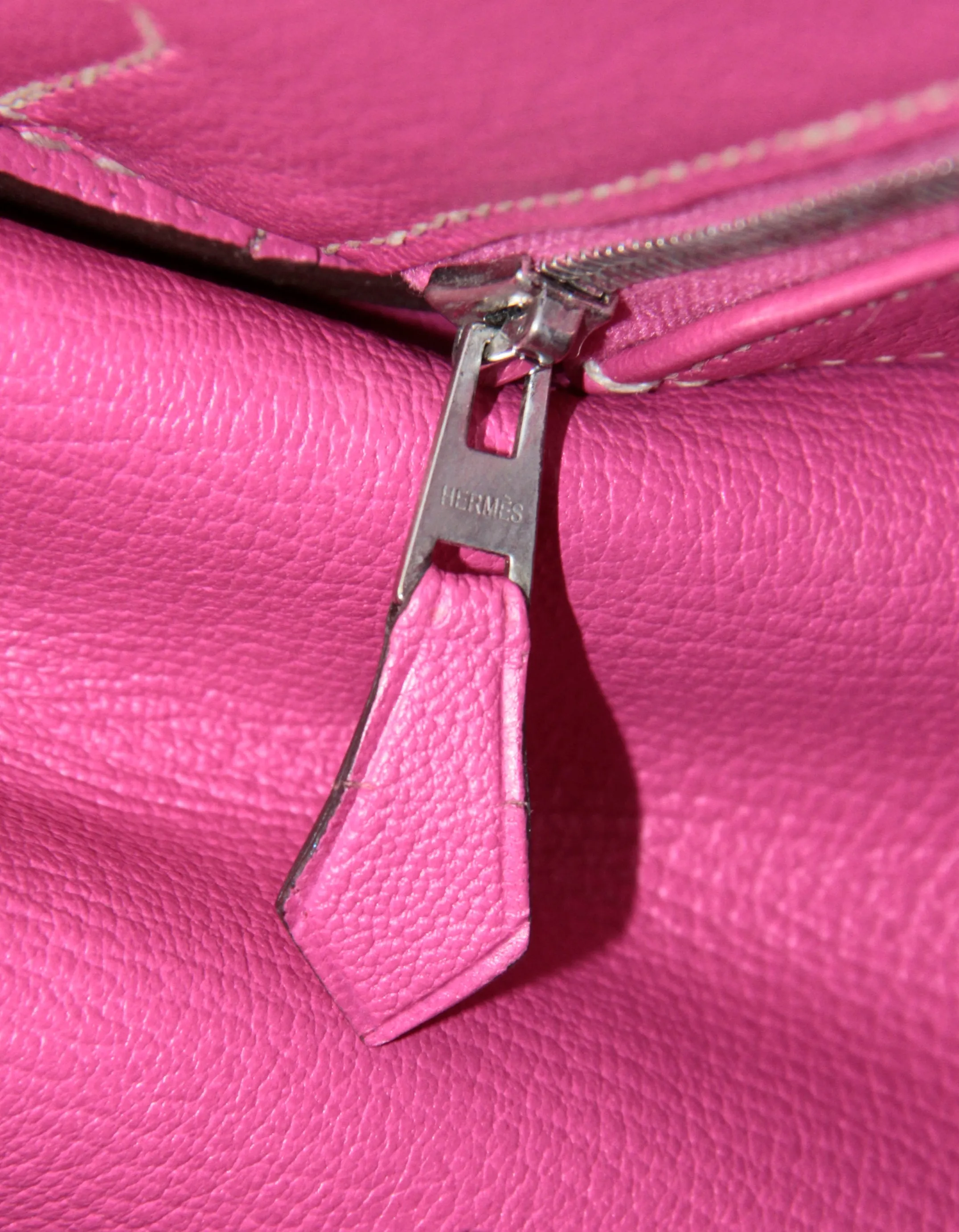Hermes Tosca/ Rose Tyrien Epsom Leather 35cm Candy Kelly Bag