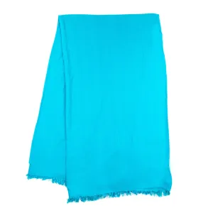 Hermes Turquoise Chevron Ex-Libris Cashmere Double Stole
