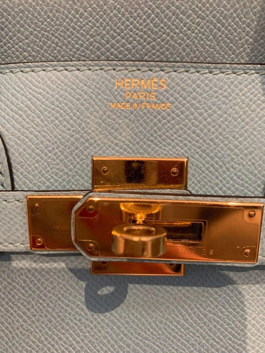 Hermès Birkin 30 Epsom Leather Bleu Atoll Bag GHW