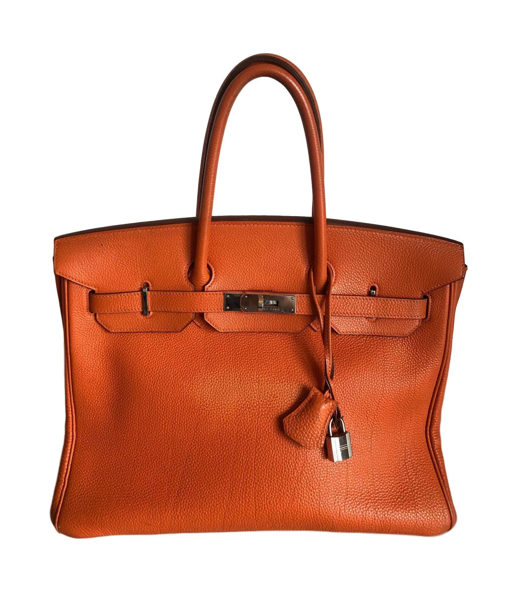 Hermès Birkin 35 Orange Togo Leather Handbag PHW