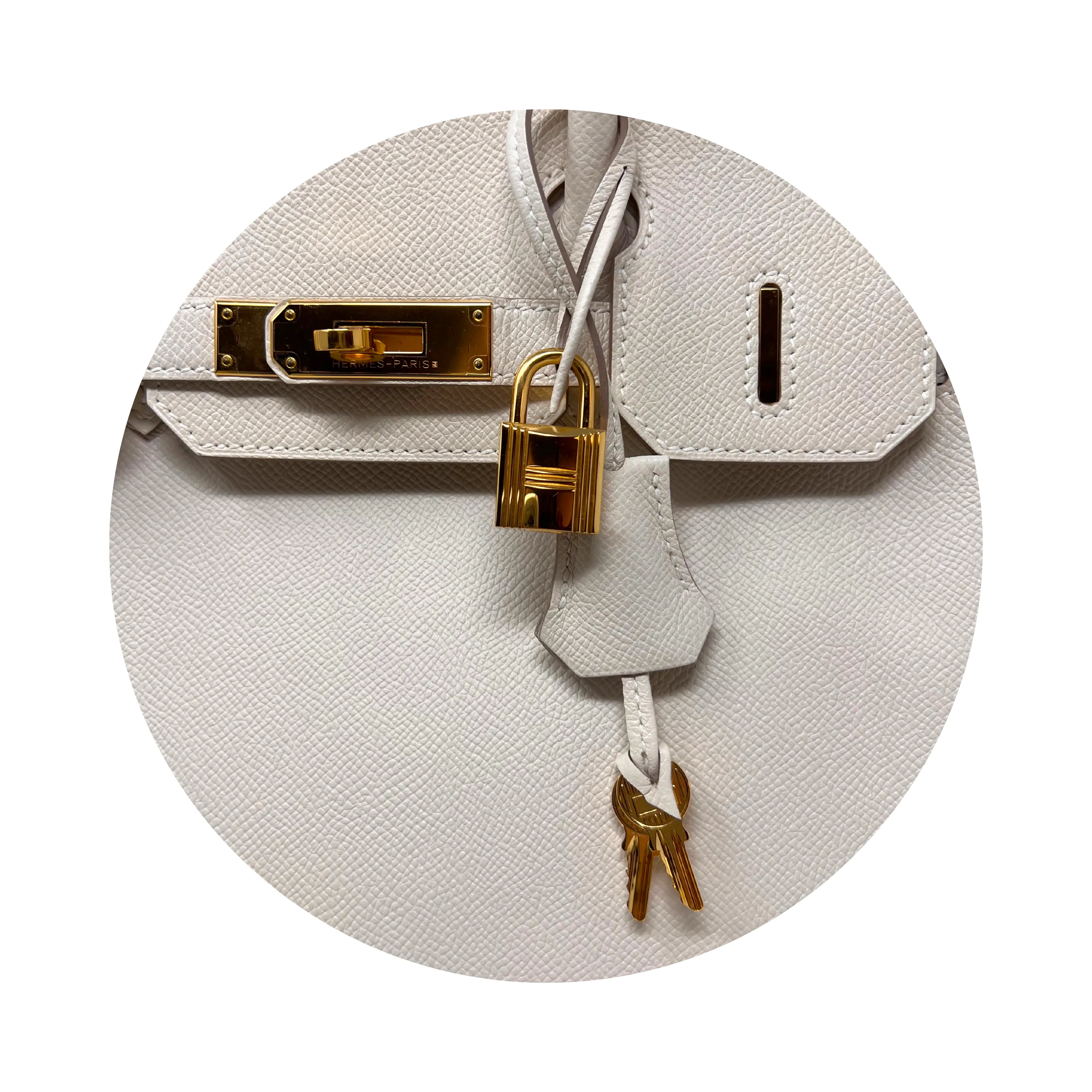 Hermès Clemence Birkin 30 Craie