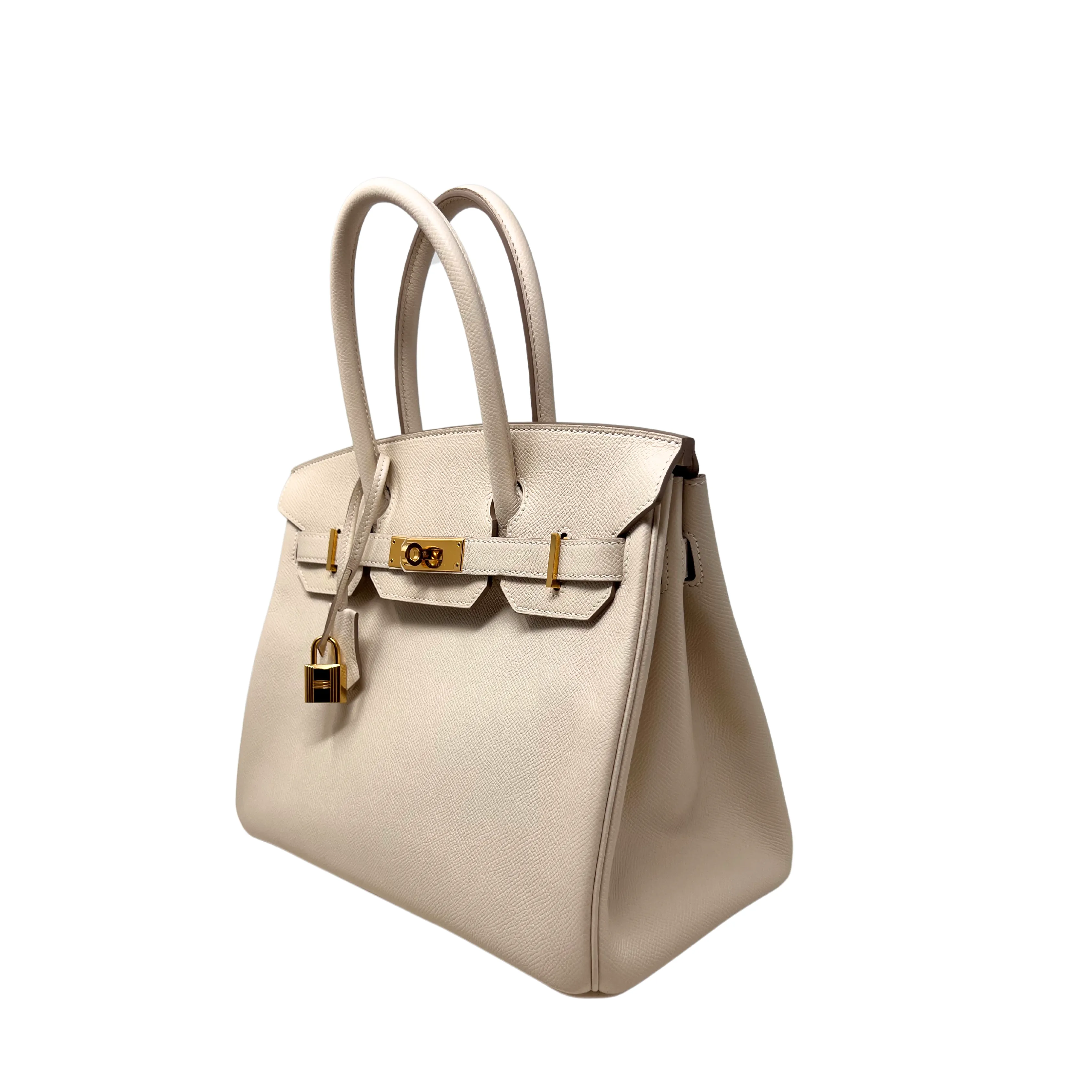 Hermès Clemence Birkin 30 Craie