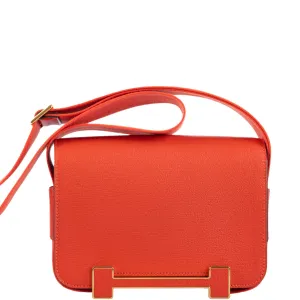 Hermès Geta Bag Capucine Mysore Goatskin with Gold Hardware