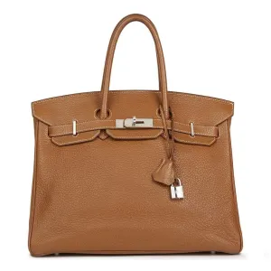 Hermès Gold Clemence Leather Birkin 35cm
