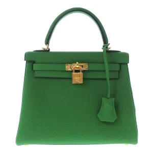 Hermès Kelly 25 Vert Yucca, Ghw