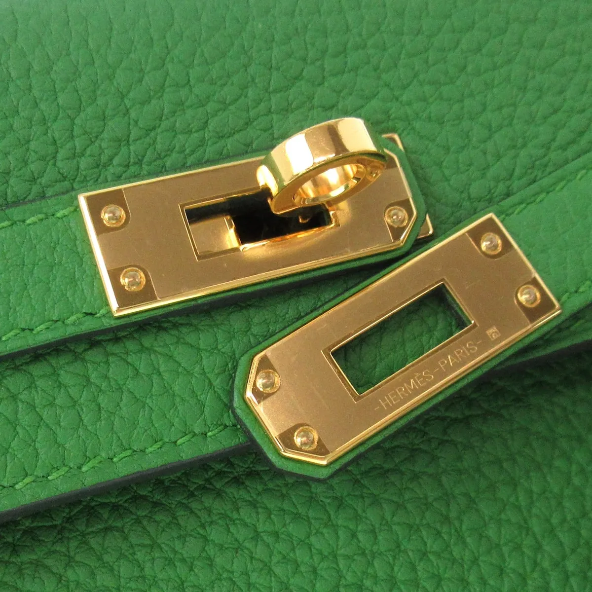 Hermès Kelly 25 Vert Yucca, Ghw