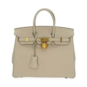 HERMÈS: Togo Birkin 25 Craie