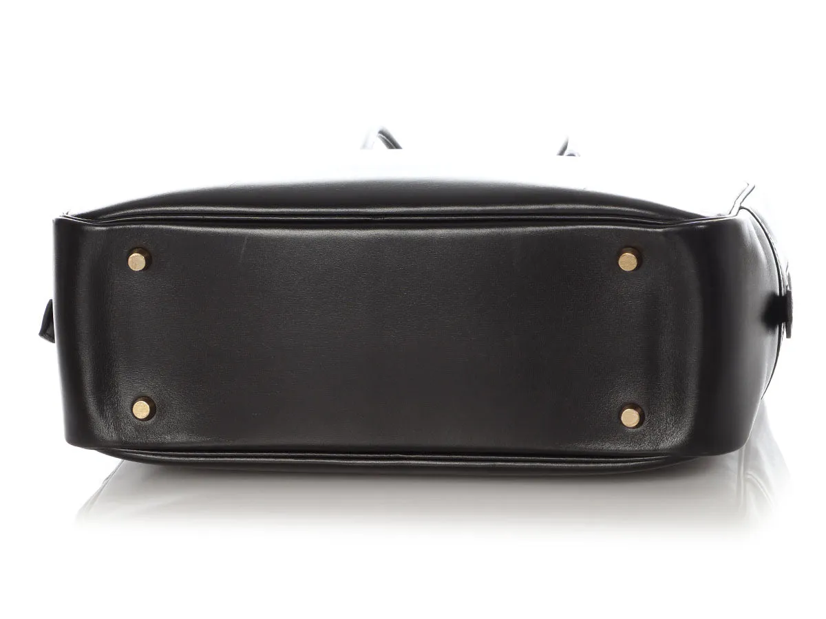 Hermès Vintage Black Box Calfskin Plume 32