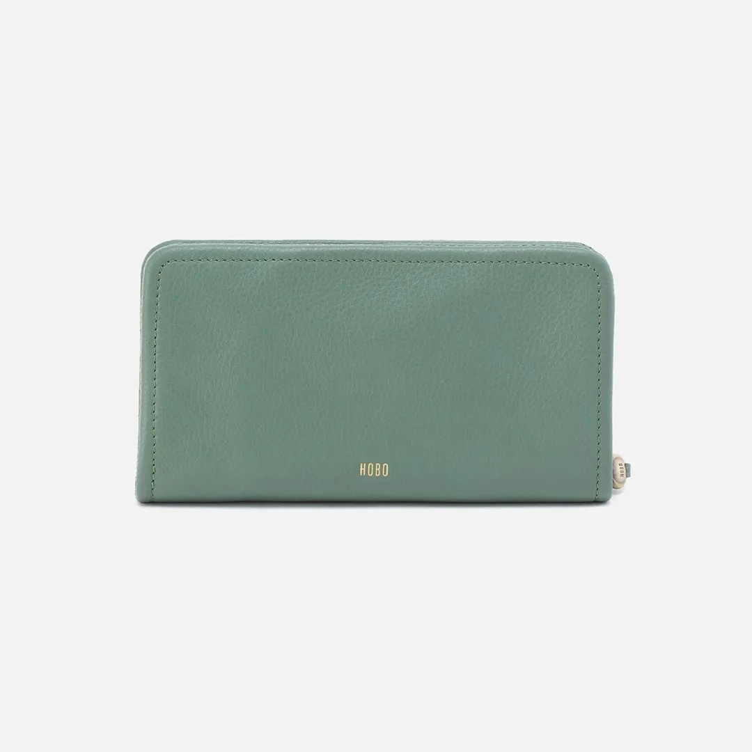 Hobo Cass Large Wallet Pebbled Leather - Ivy