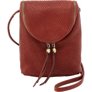 Hobo Fern Crossbody Tuscan Brown Novelty Leather