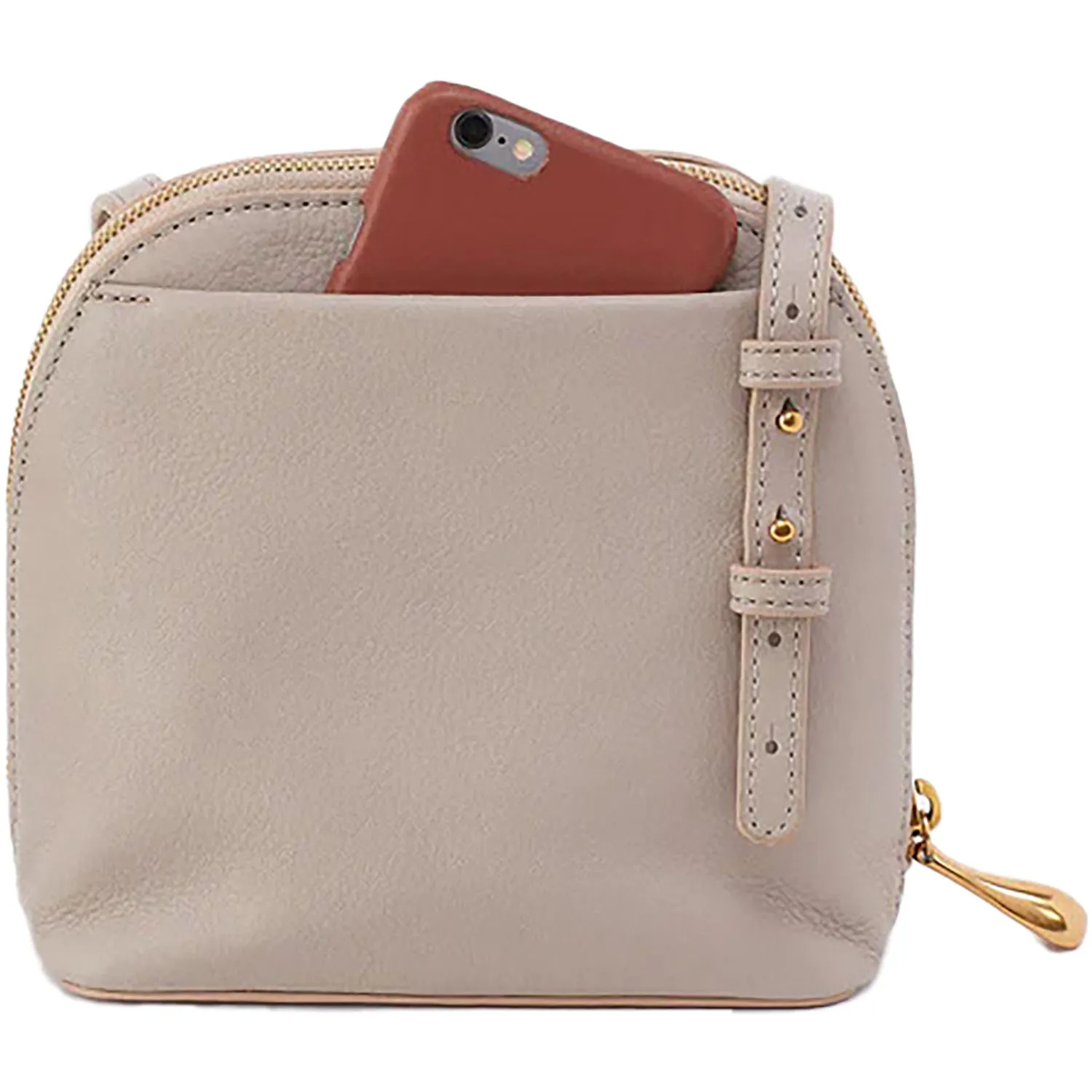 Hobo Nash Taupe Pebbled Leather