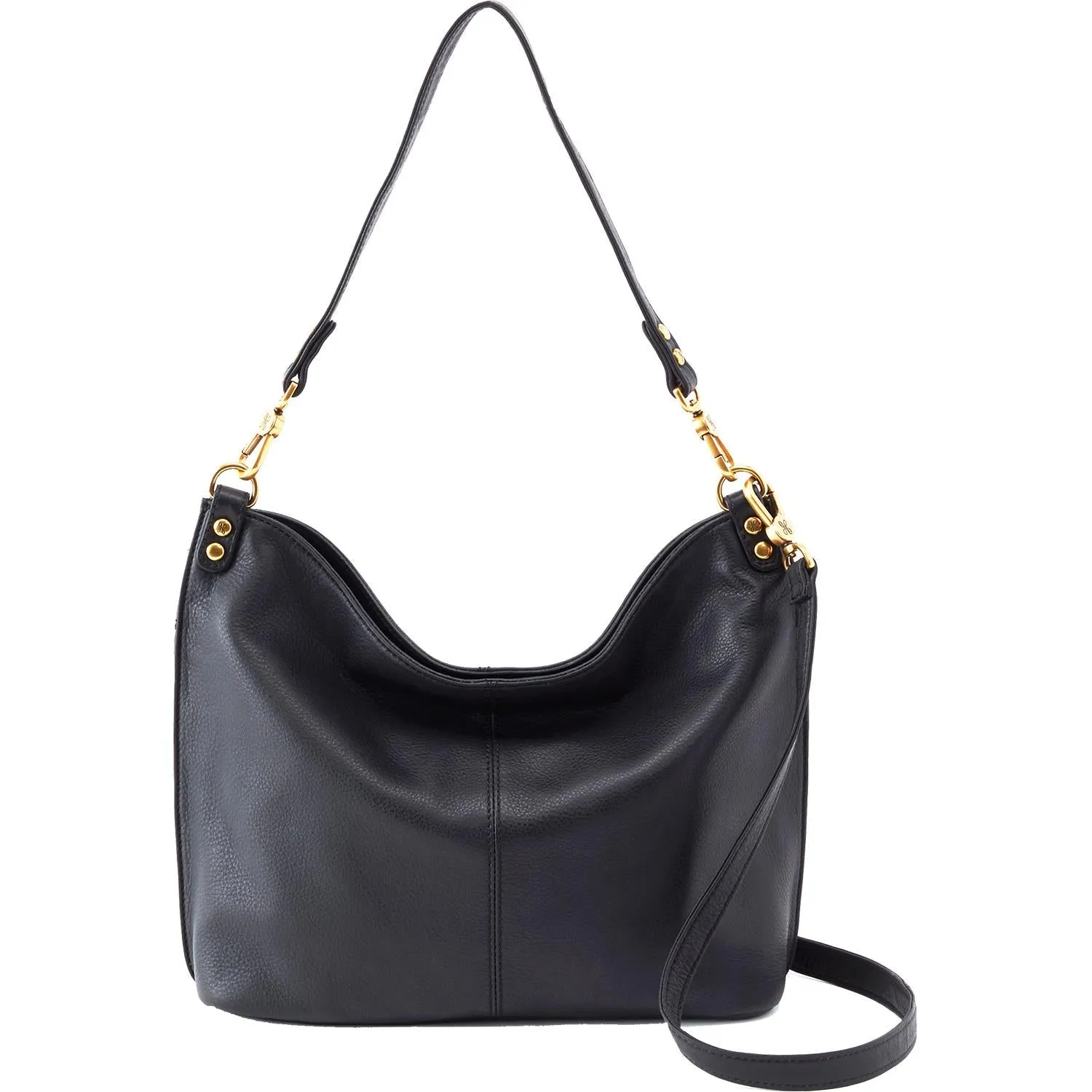 Hobo Pier Black Velvet Hide Leather
