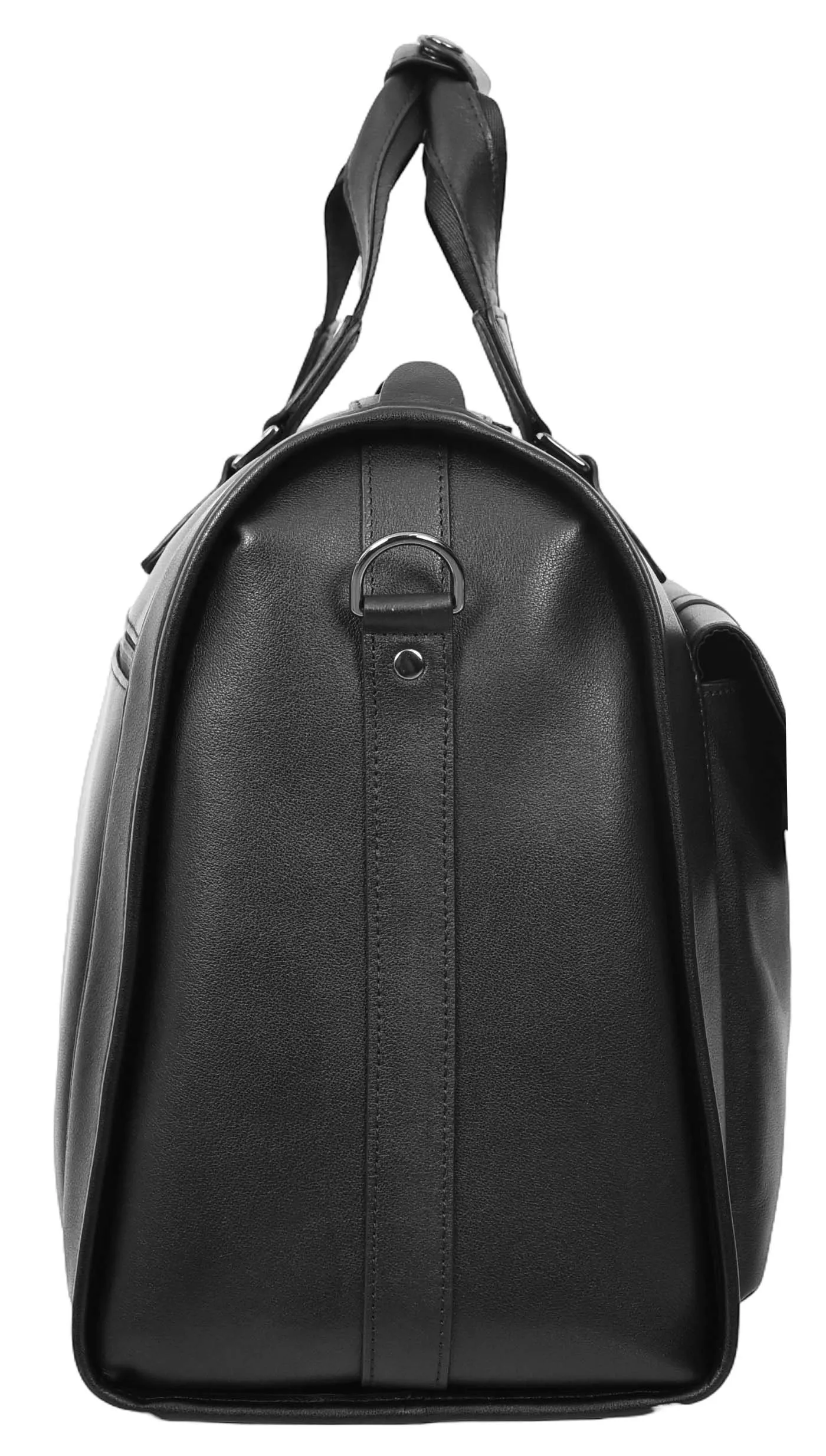Holicarry Leather Weekend Large Holdall Overnight Bag Black