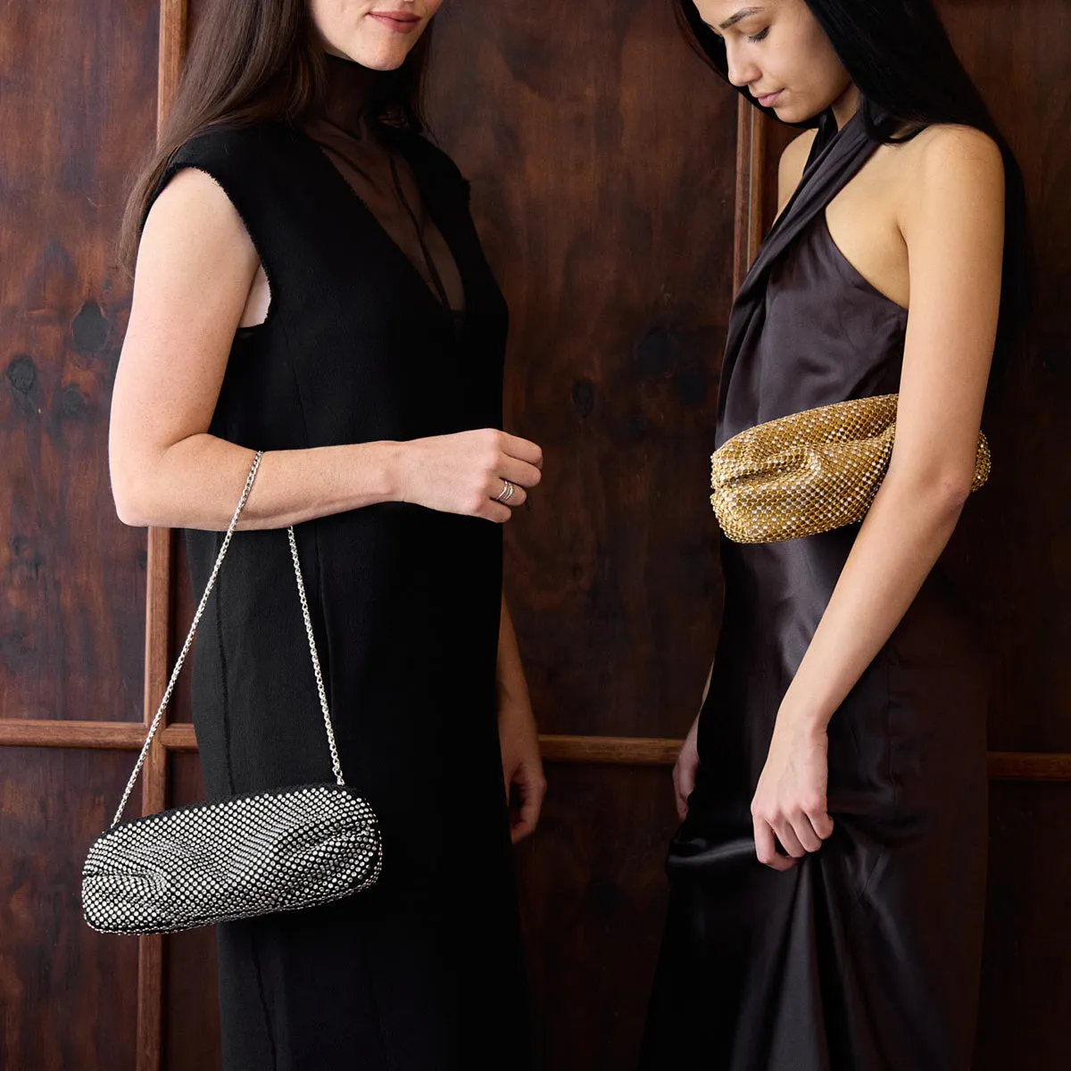 Hollie Stretch Strass Clutch Bag