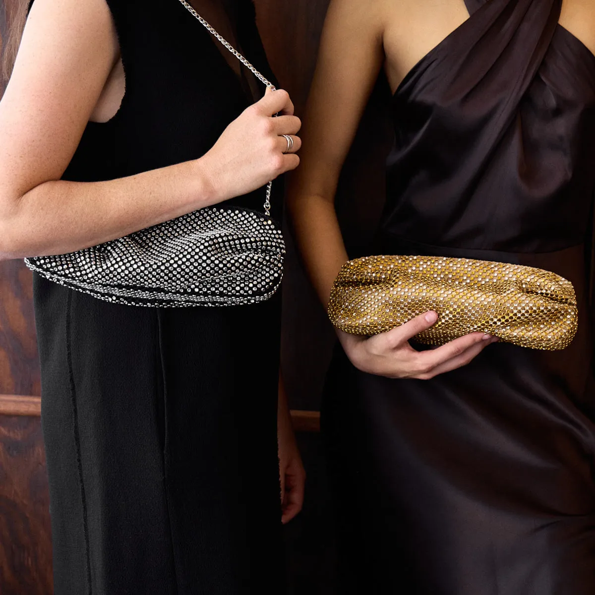 Hollie Stretch Strass Clutch Bag