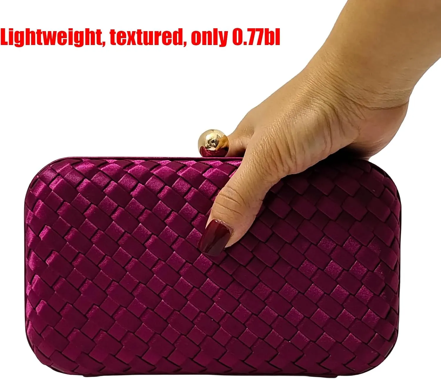 HUANG ZHUANG Handmade Woven Fabric Clutch Purse for Women Artificial Silk Crossbody handbag Banquet Dress Evening Bags