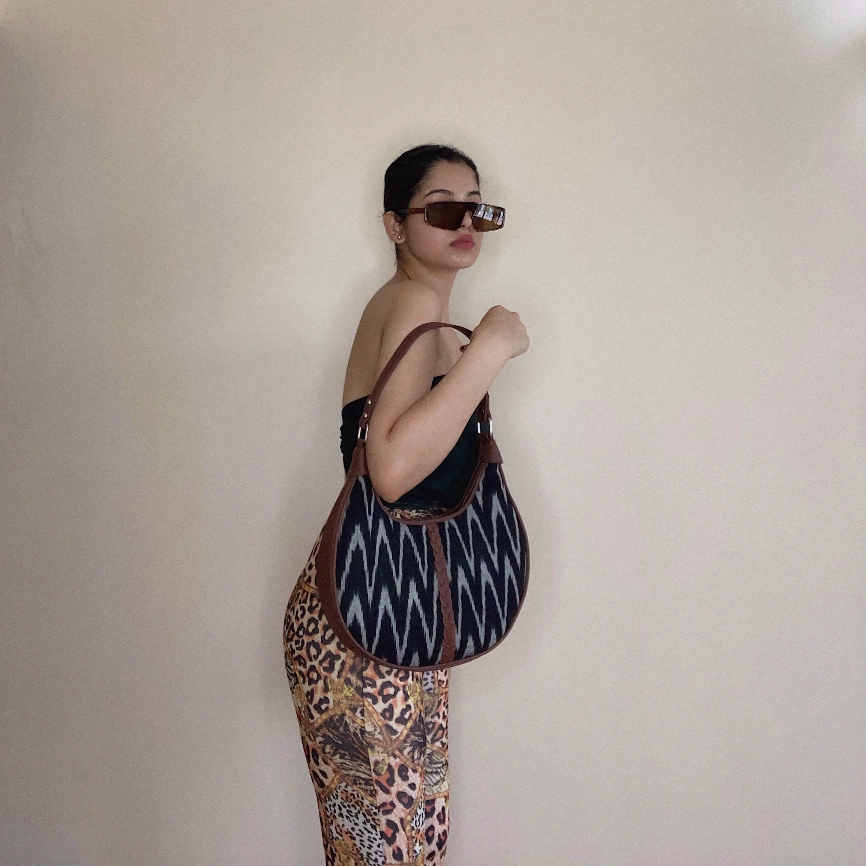 Ikat Wave Hobo Bag