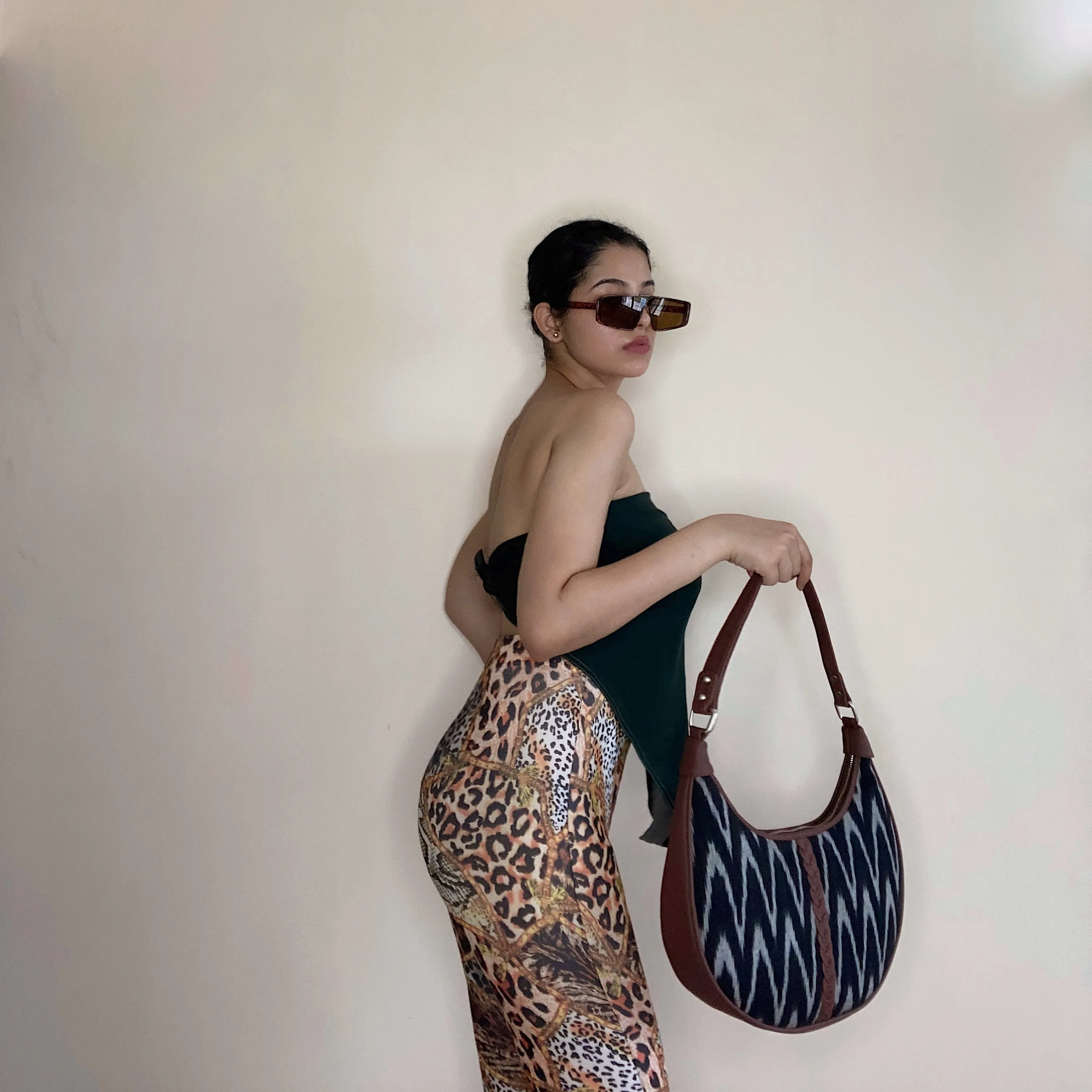 Ikat Wave Hobo Bag