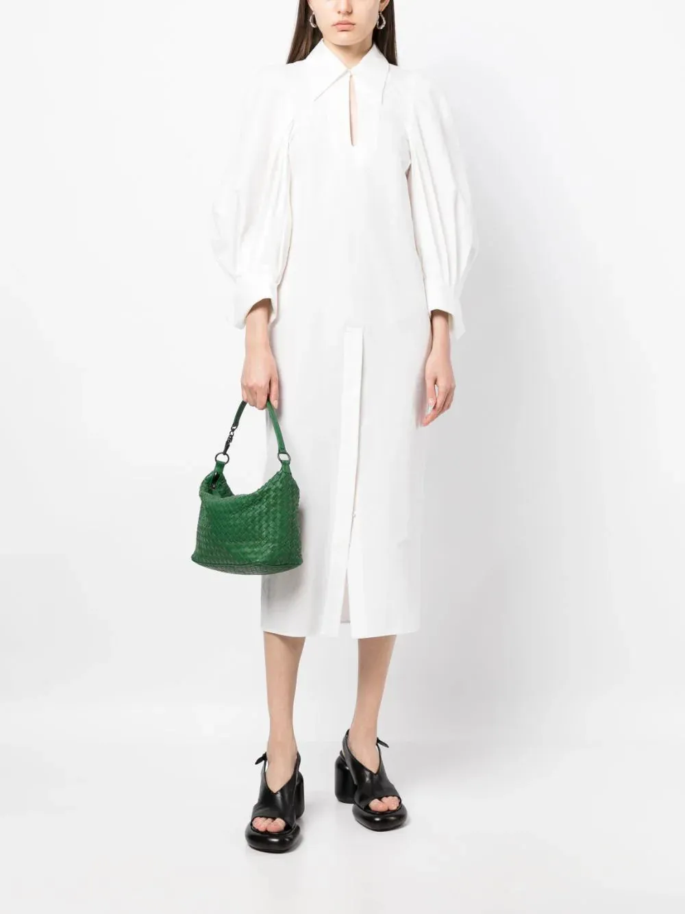 Intrecciato Green Handbag