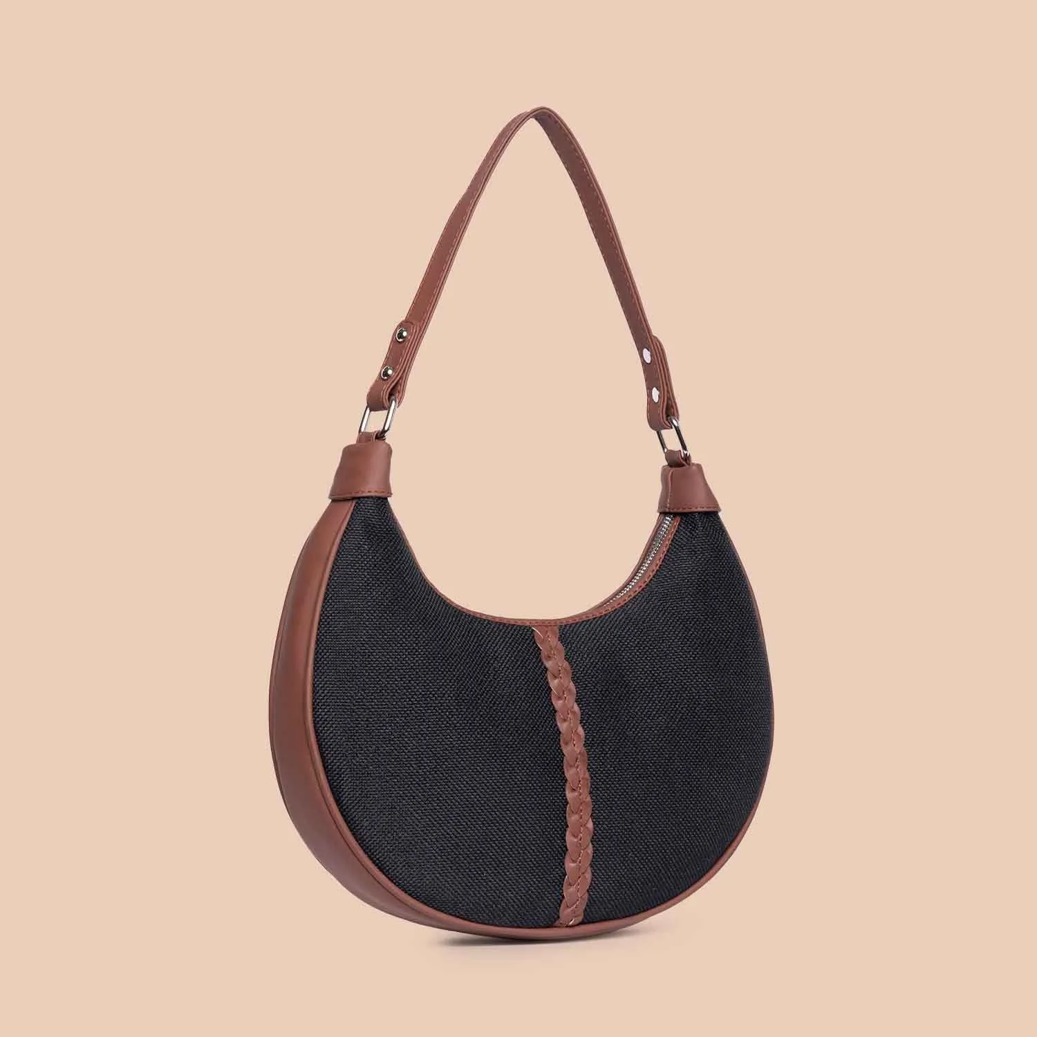 Jet Black Hobo Bag