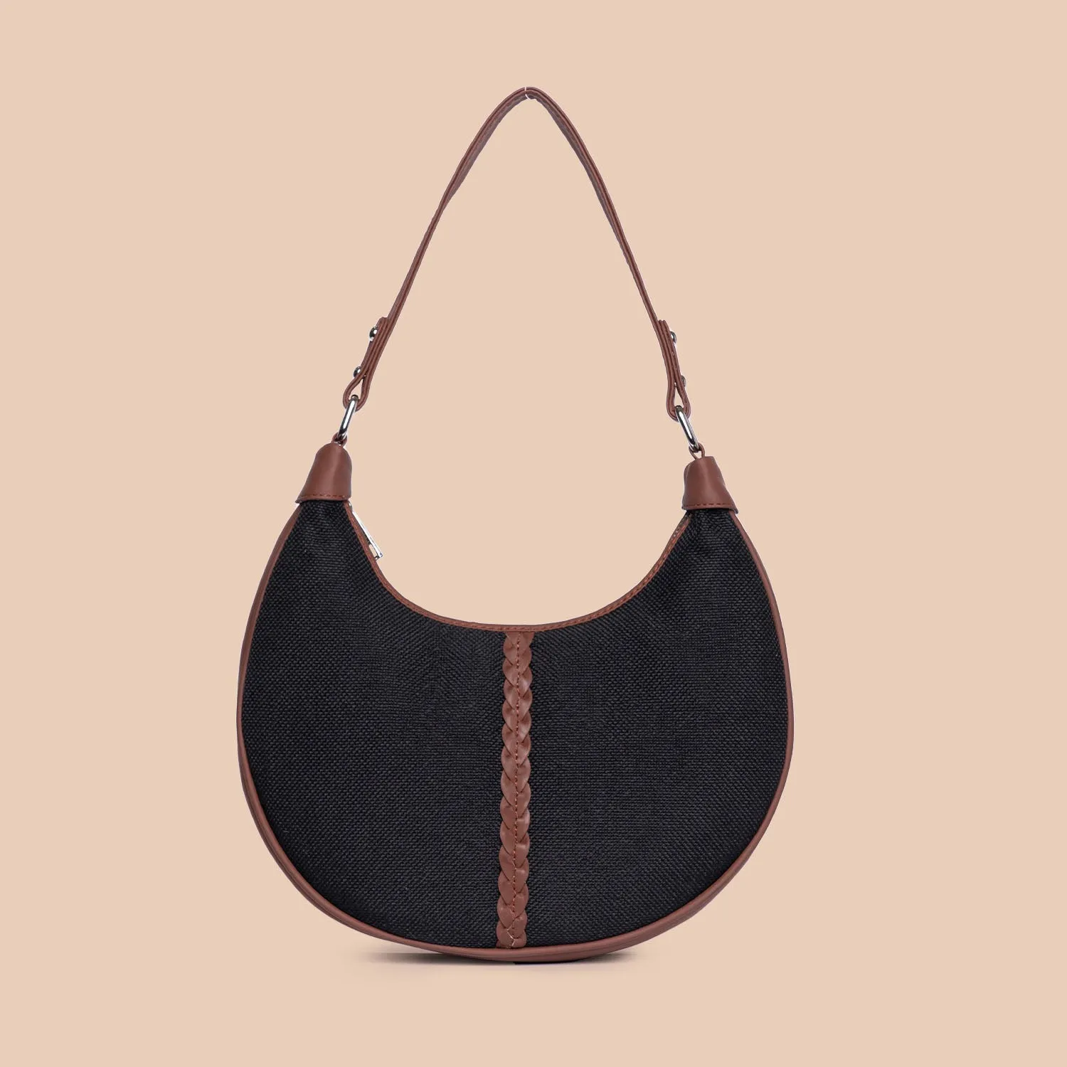 Jet Black Hobo Bag