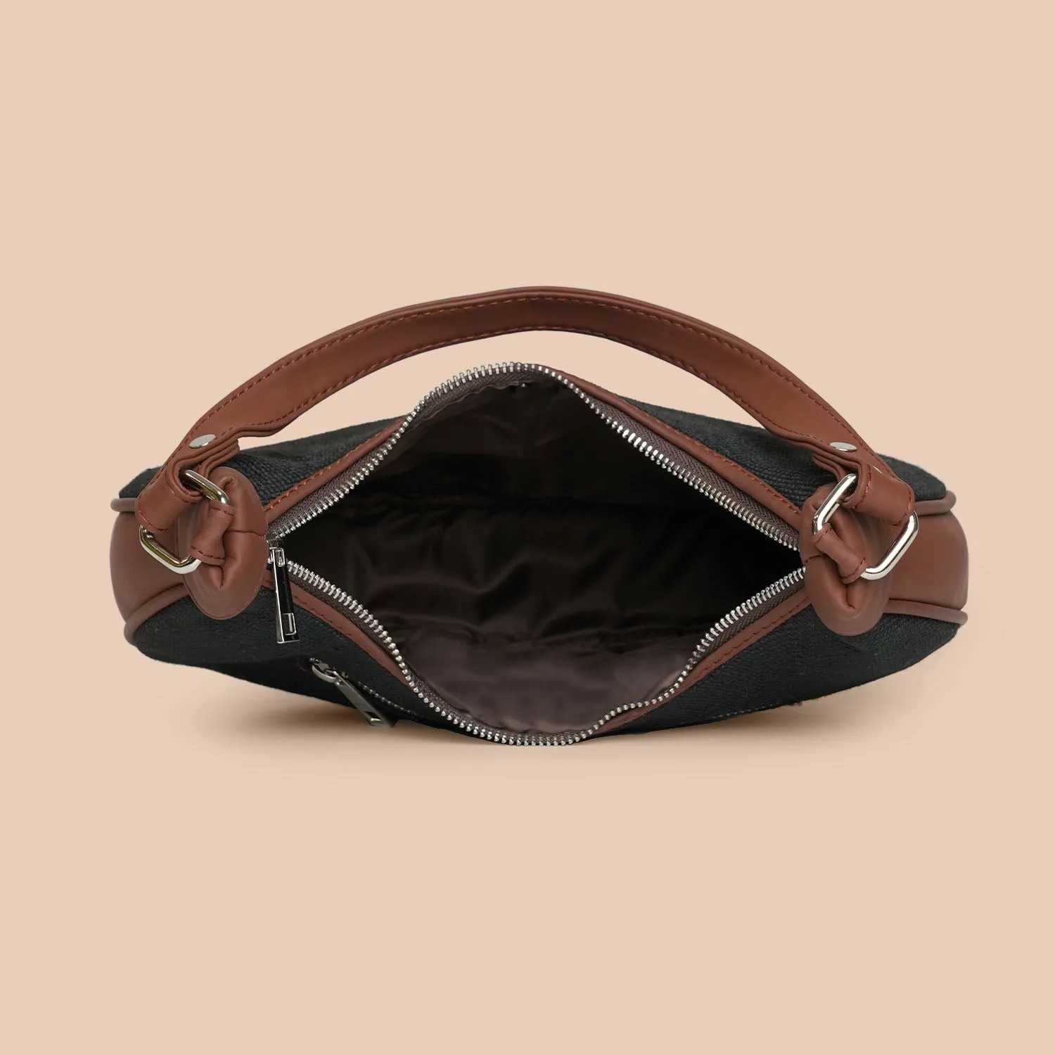 Jet Black Hobo Bag