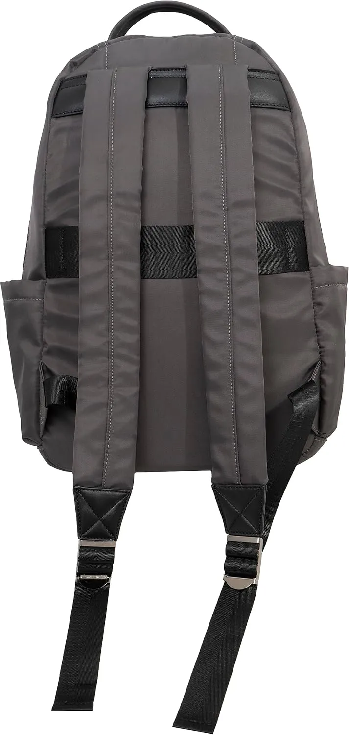 Joan & David Twill Nylon Workbook Laptop Backpacks, Jdb1039-027-charcoal, Travel Backpacks