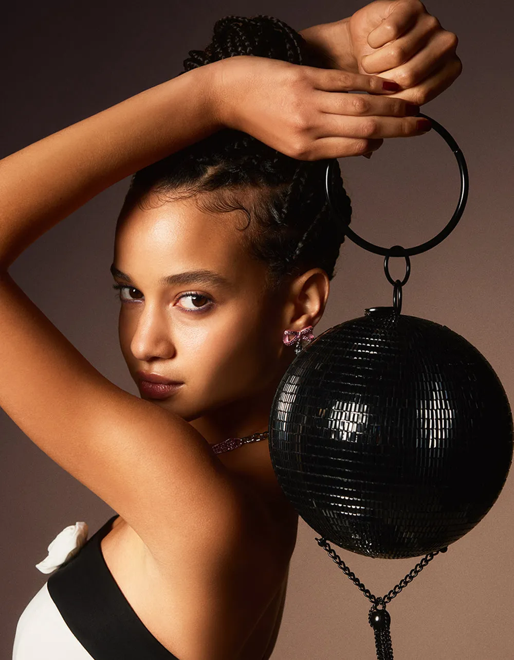KITSCH DANCIN QUEEN DISCO BALL BAG BLACK