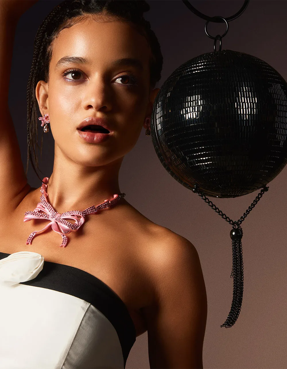 KITSCH DANCIN QUEEN DISCO BALL BAG BLACK