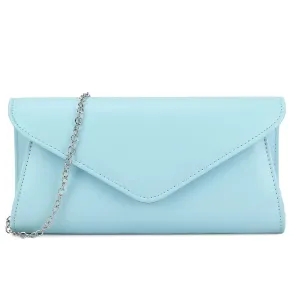 Koko Powder blue envelope clutch bag