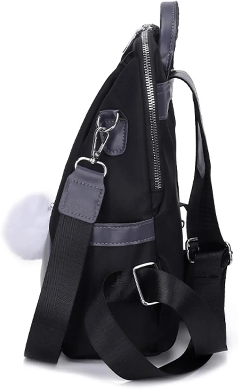 Ladies Fashion Pendant Casual Backpack Retro Solid Color Large Capacity Small Anime Backpack for Women (Blue, One Size)