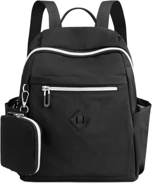 Large Capacity Backpack Ladies Fashion Travel Bag Trendy Backpack Mini Sling for Women Purse (Black, One Size)