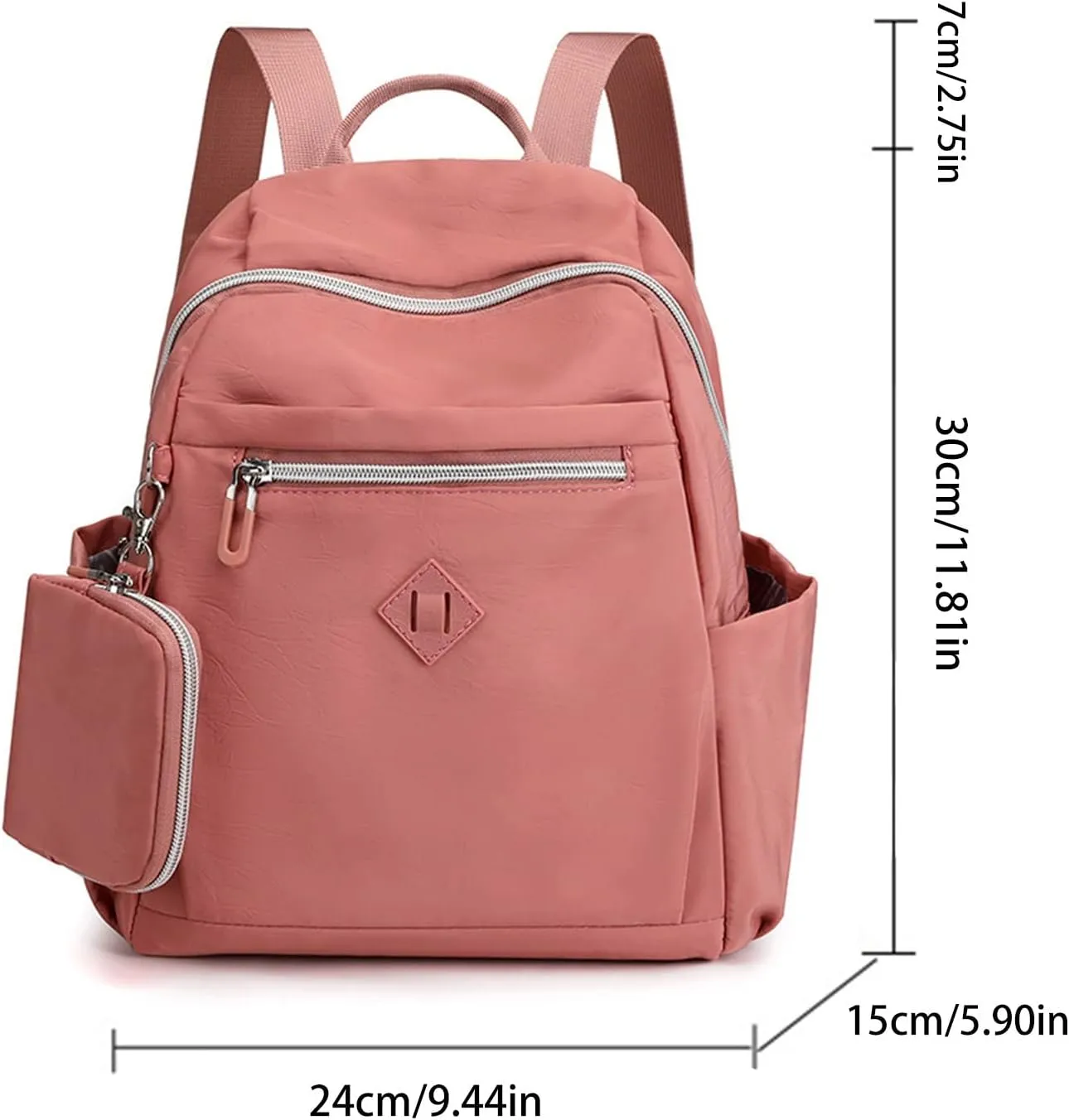 Large Capacity Backpack Ladies Fashion Travel Bag Trendy Backpack Mini Sling for Women Purse (Black, One Size)