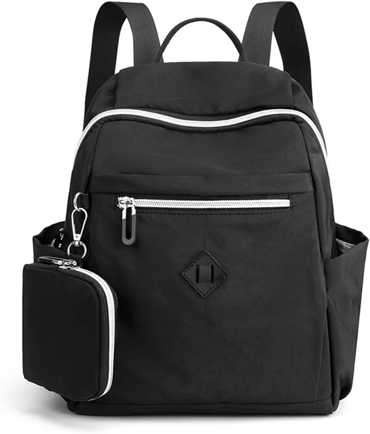 Large Capacity Backpack Ladies Fashion Travel Bag Trendy Backpack Mini Sling for Women Purse (Black, One Size)