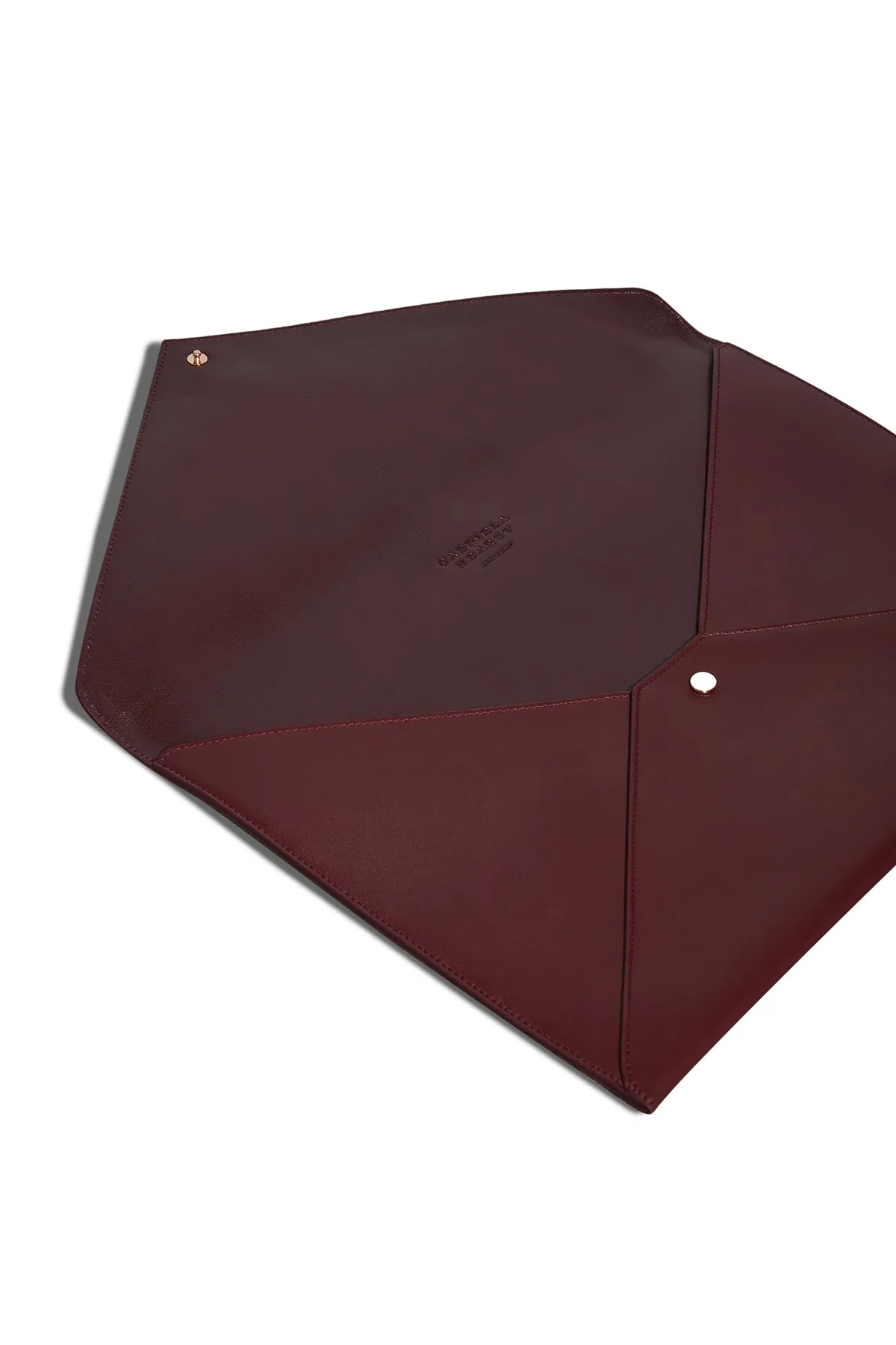 Large Envelope in Bordeaux Nappa Leather