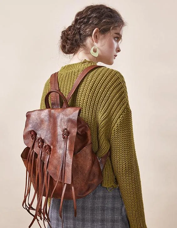 Large leather backpack,  Handcrafted leather bag, Women Vintage School bag,Full Grain Leather Everyday Backpack, Special Gift for Her