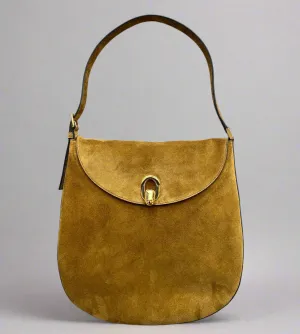 Large Tondo Hobo Suede, Sepai (G)