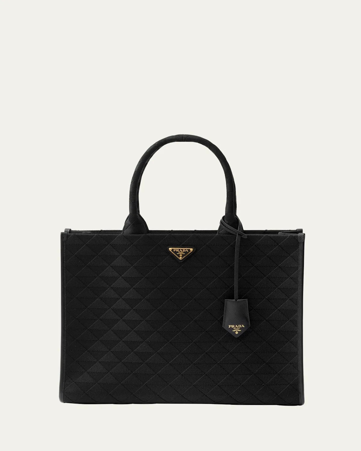 Large Triangle Symbole Jacquard Tote Bag