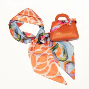 Lavender Fields Twilly Accessory Scarf - Orange Bag