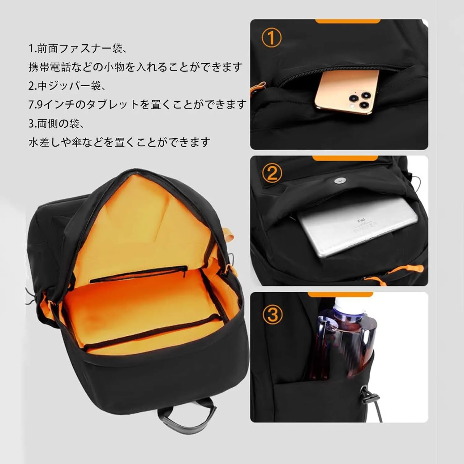 Leather Backpack Purse for Women Convertible Shoulder Bags with Wristlet for Work College Womens Crossbody Bag(Black)