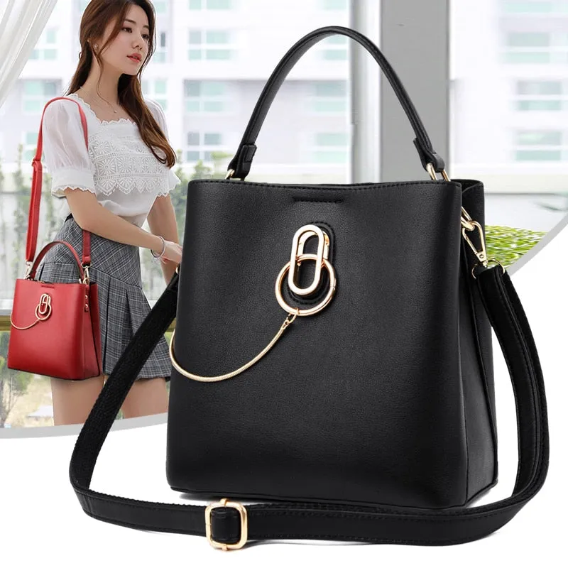 Leather Fashion Chains Ladies Hand Bags