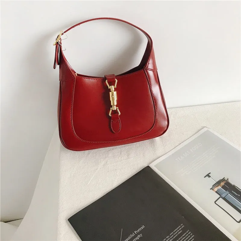 Leather Hobo Shoulder Bag