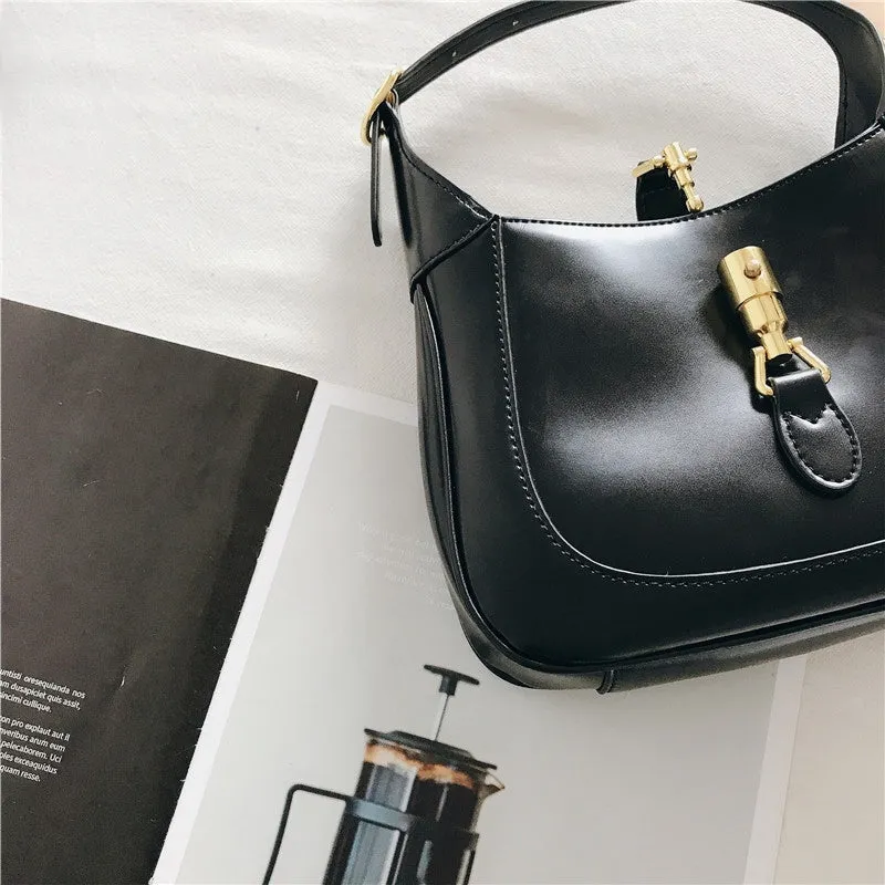 Leather Hobo Shoulder Bag
