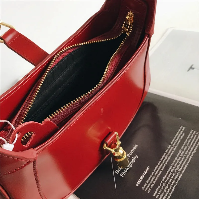 Leather Hobo Shoulder Bag