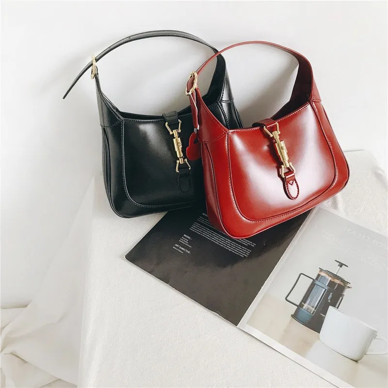 Leather Hobo Shoulder Bag