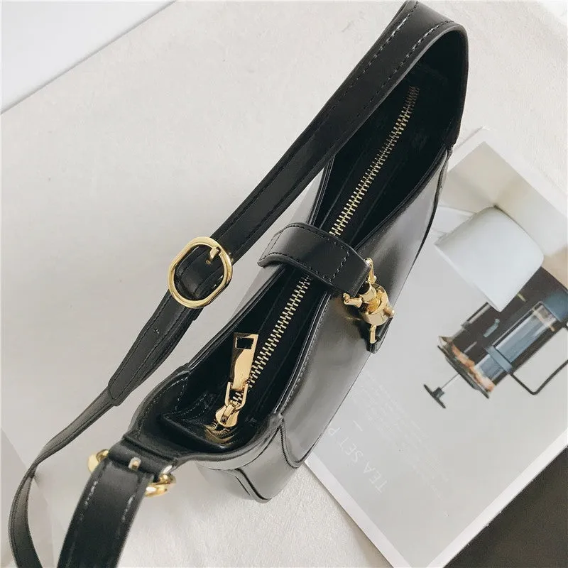 Leather Hobo Shoulder Bag