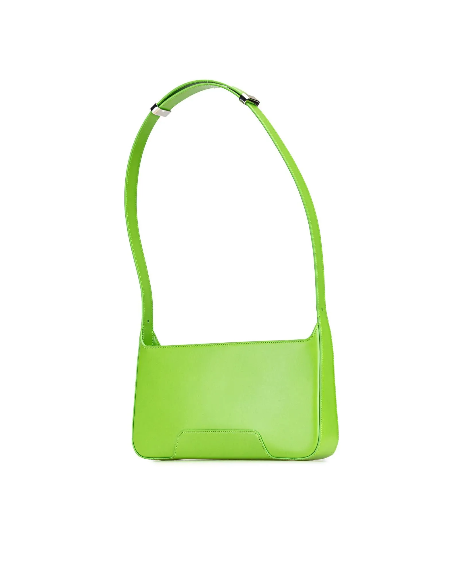 Leather Shoulder Bag with Top Zip Closure and Interior Slip Pockets