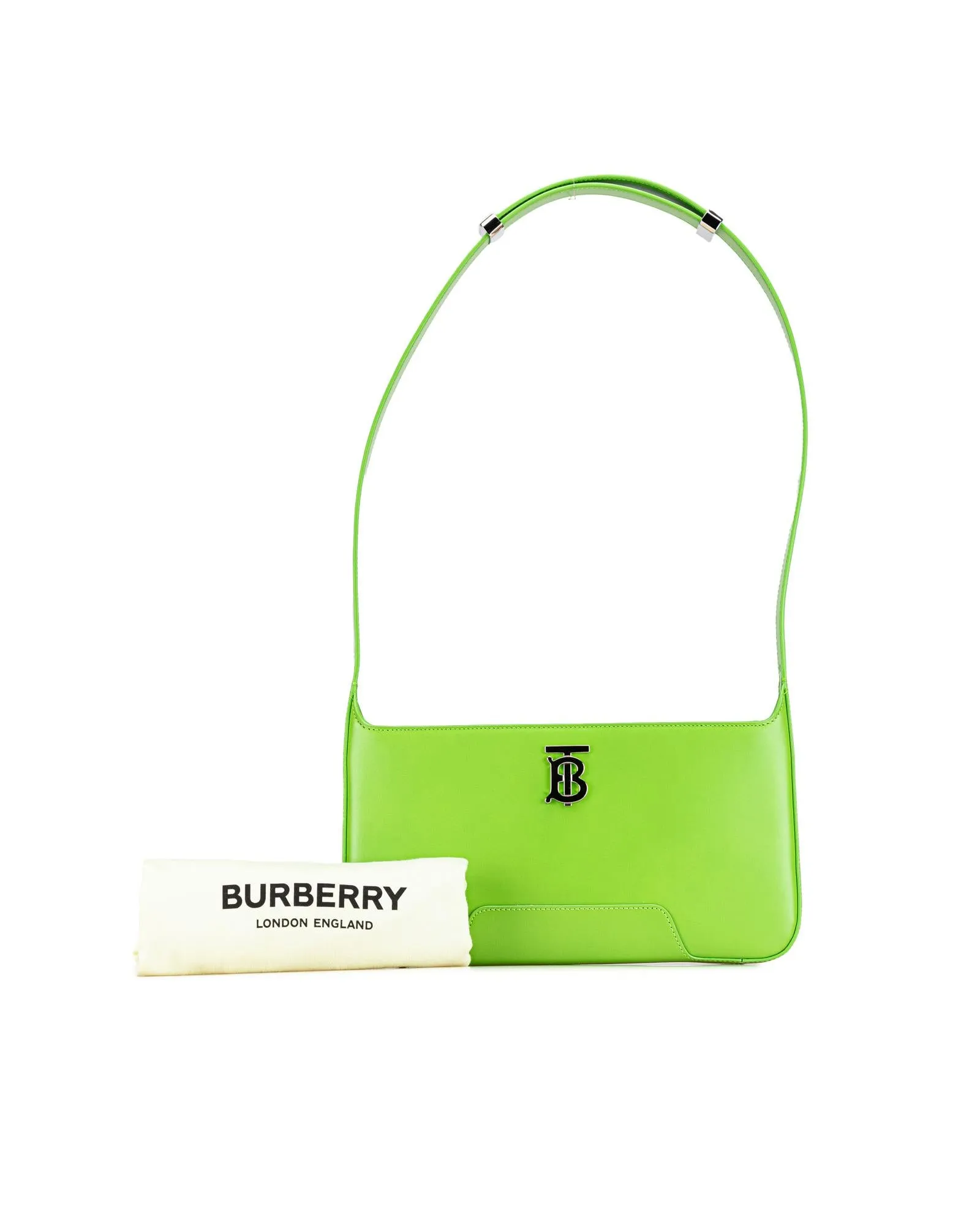 Leather Shoulder Bag with Top Zip Closure and Interior Slip Pockets