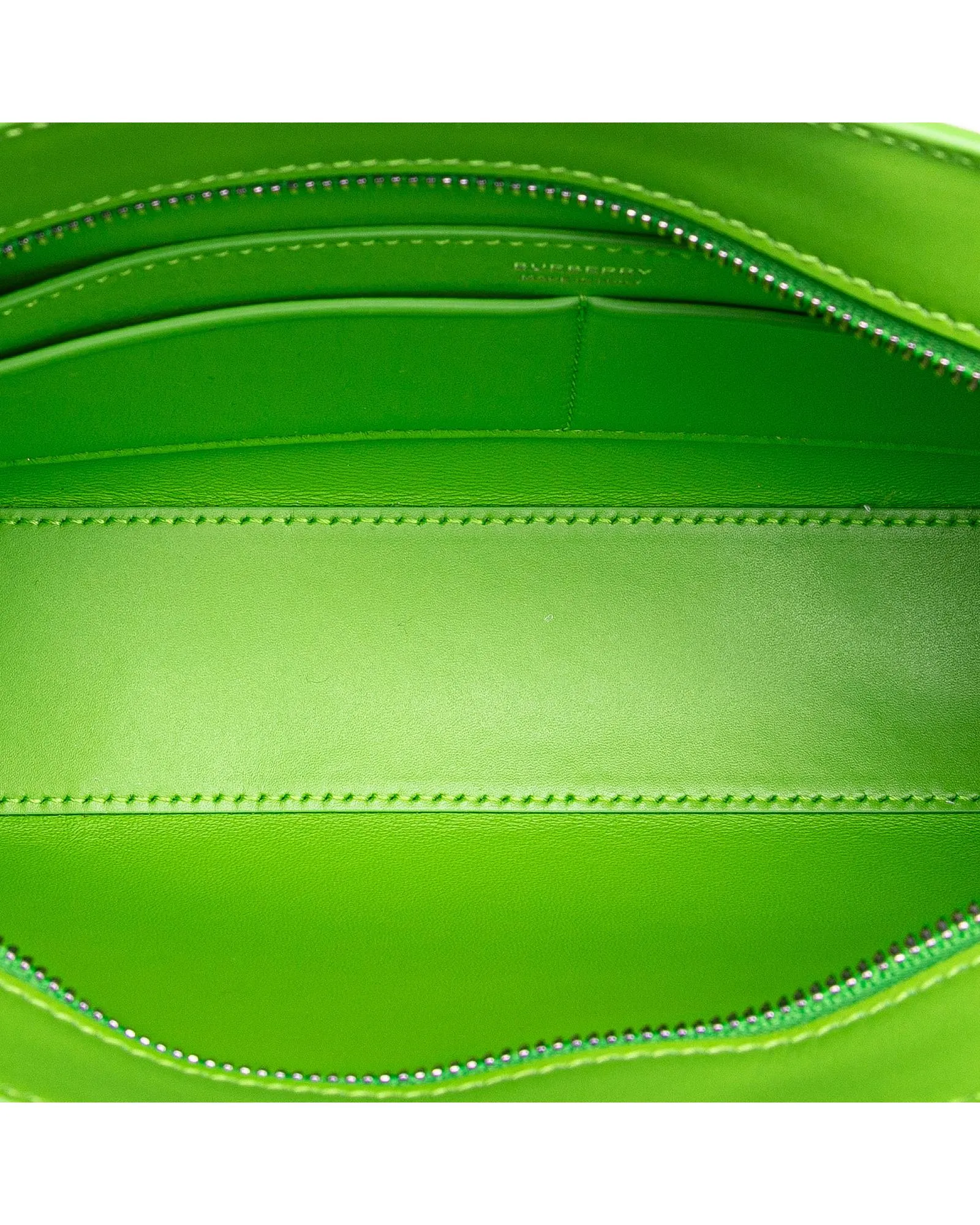 Leather Shoulder Bag with Top Zip Closure and Interior Slip Pockets